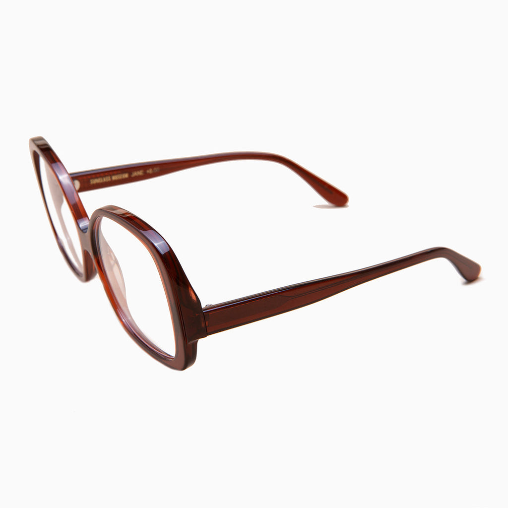 Maroon Square Blue Light Blocker Glasses - Jane