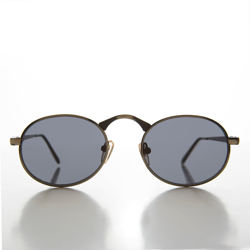 Victorian Oval Industrial Metal Vintage Sunglass - Jethro