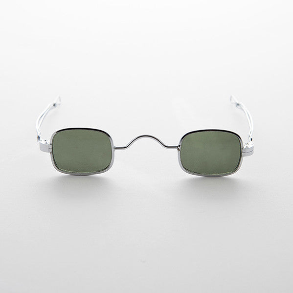 Small Square Spectacle Sunglass with Sliding Adjustable Temples