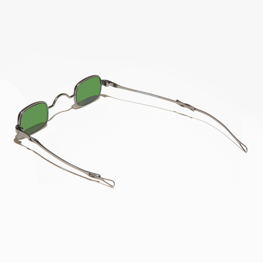 Tiny Rectangular Spectacle Sunglass with Sliding Temples - Kane