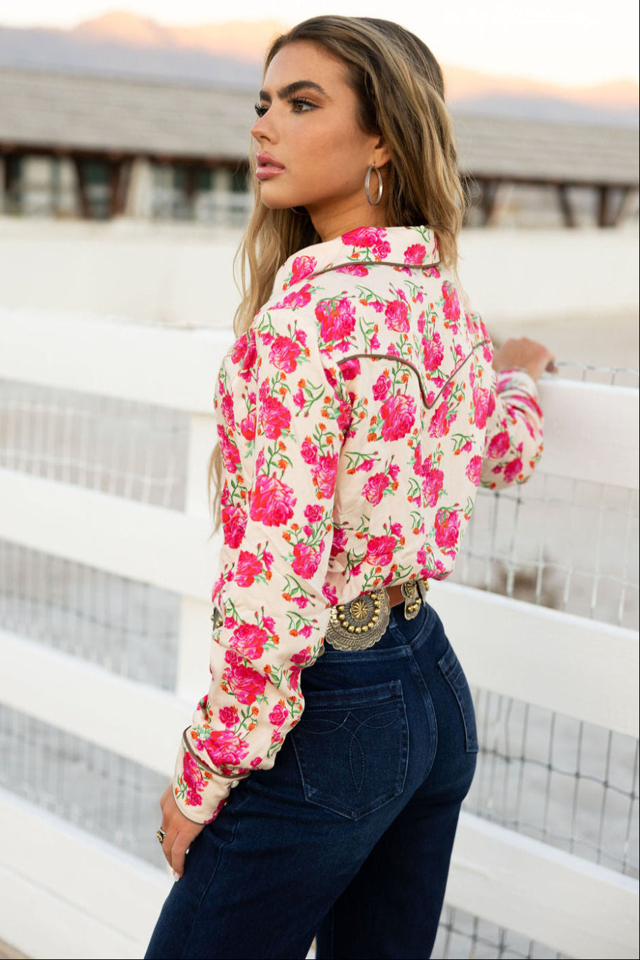 Wild Rose Button Up