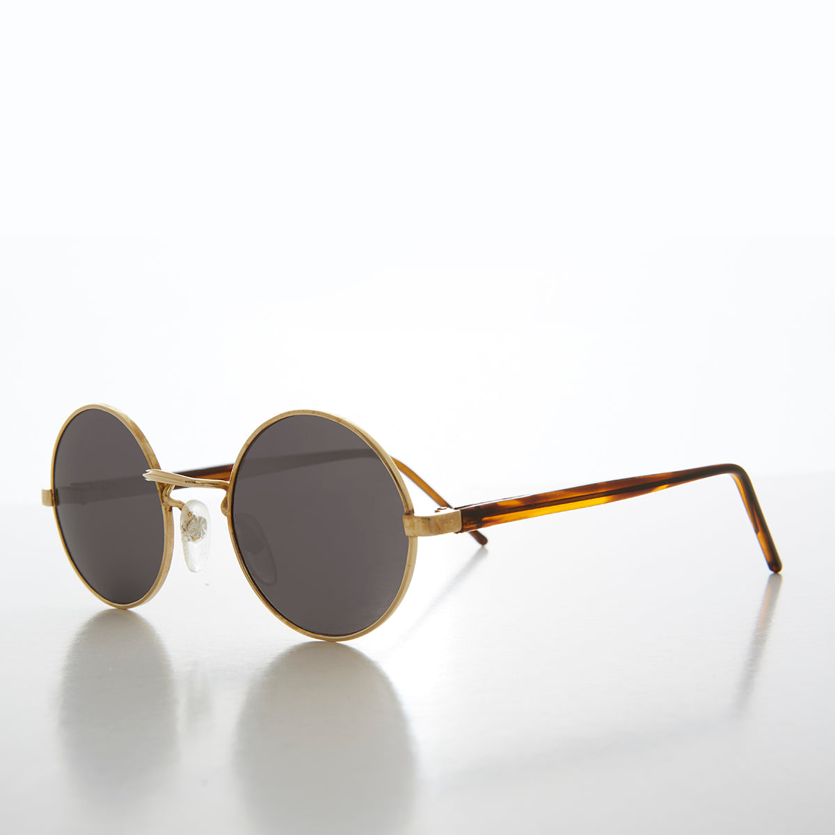 Simple Round Circle Hippy Deadstock Sunglasses - Kennie
