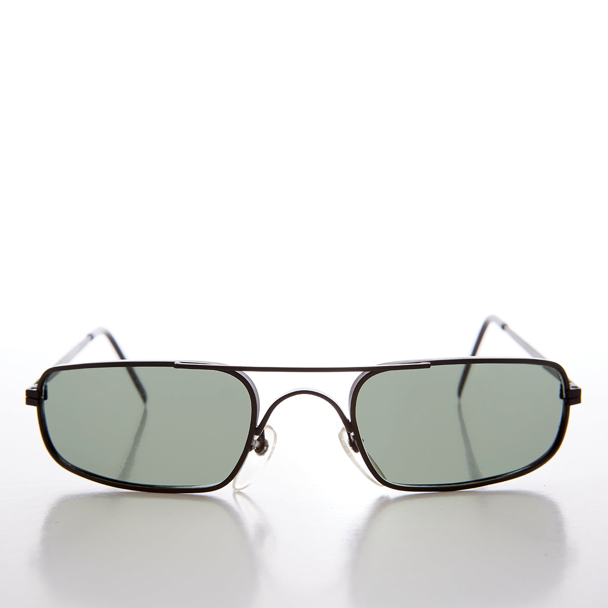 Skinny Sporty Curved Vintage Aviator Sunglass - Kobe