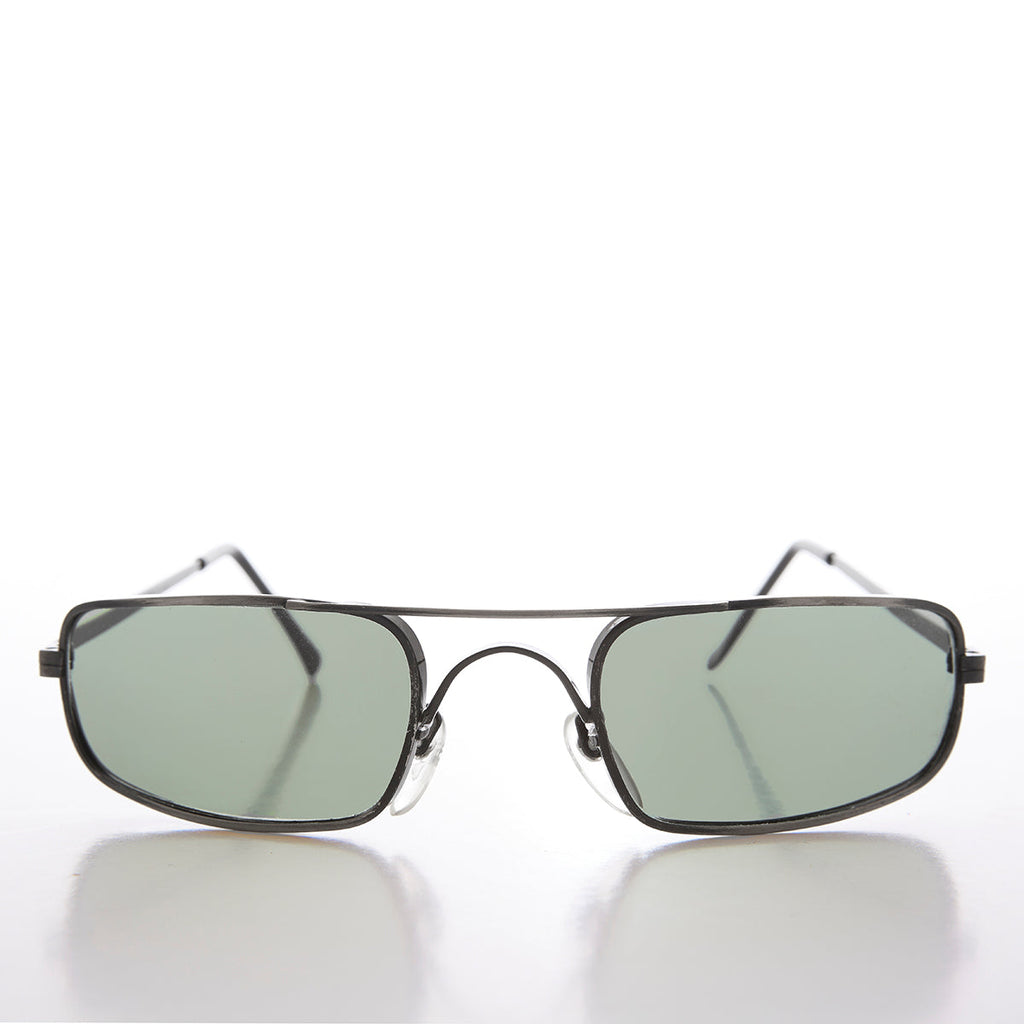 Skinny Sporty Curved Vintage Aviator Sunglass - Kobe