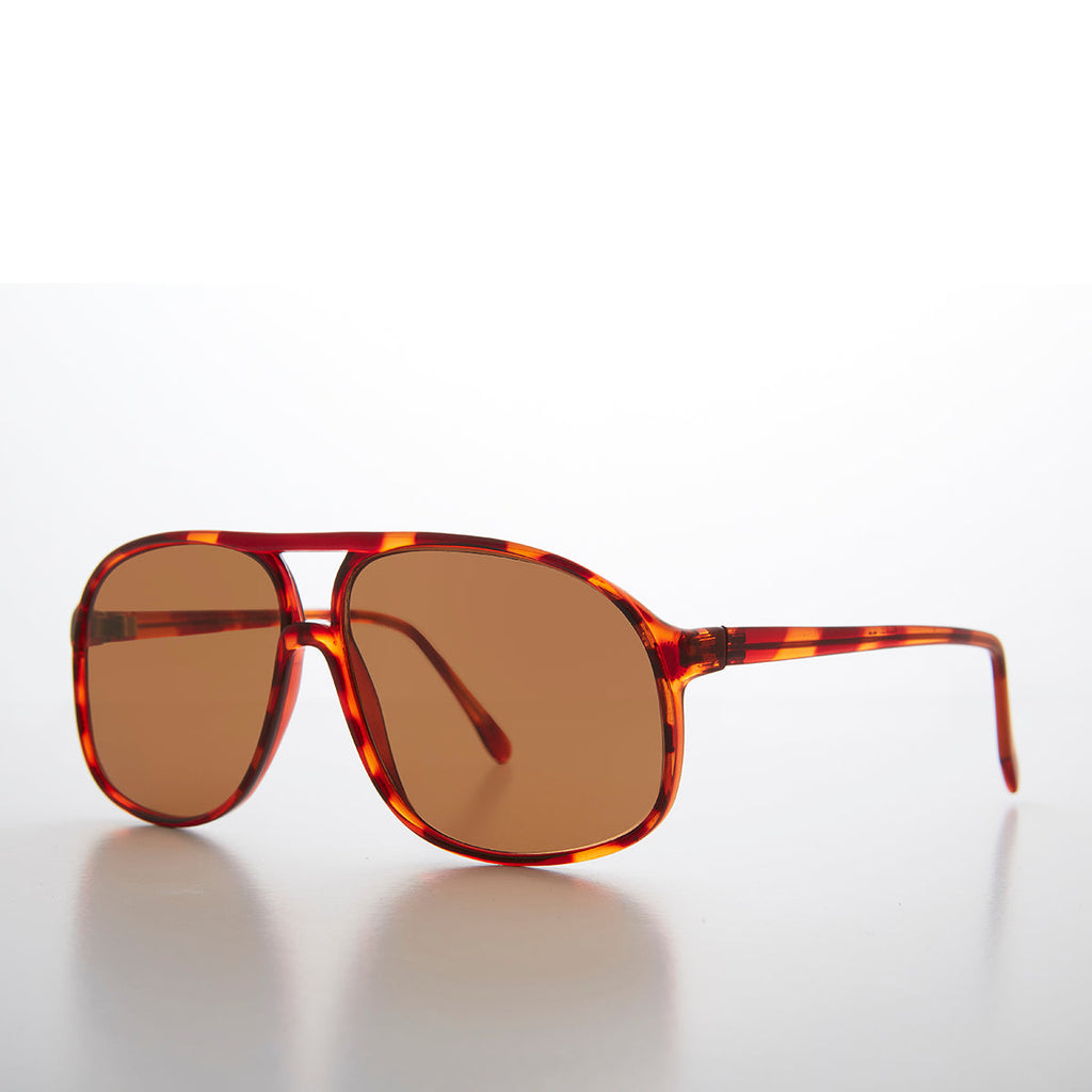 Large Square Polarized 80s Aviator Sunglass - Kyoto
