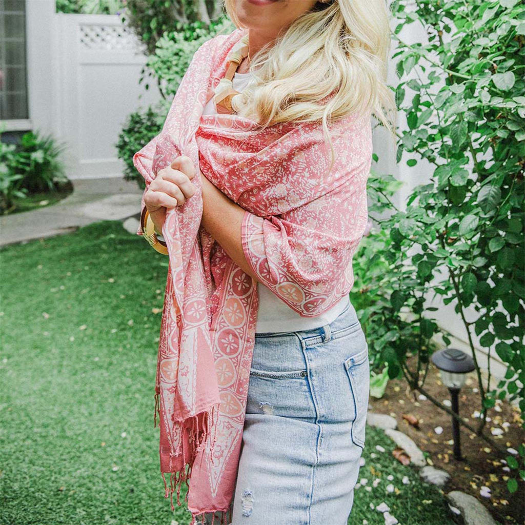 Handmade Batik Scarf - Cotton - Wildflower