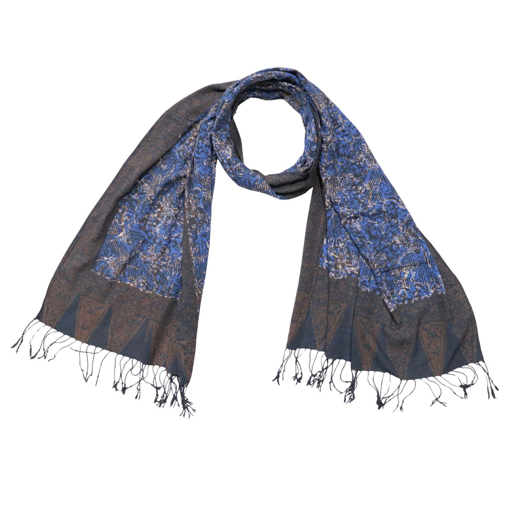 Handmade Batik Scarf - 100% Soft Cotton - Butterfly Brown