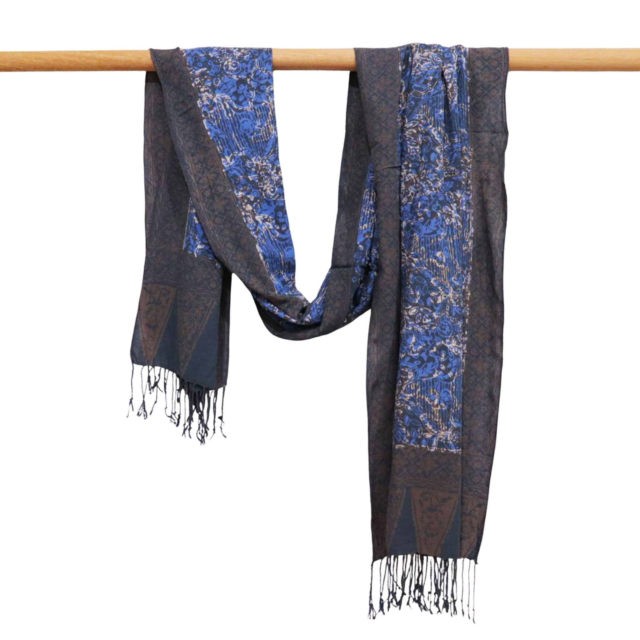 Handmade Batik Scarf - 100% Soft Cotton - Butterfly Brown