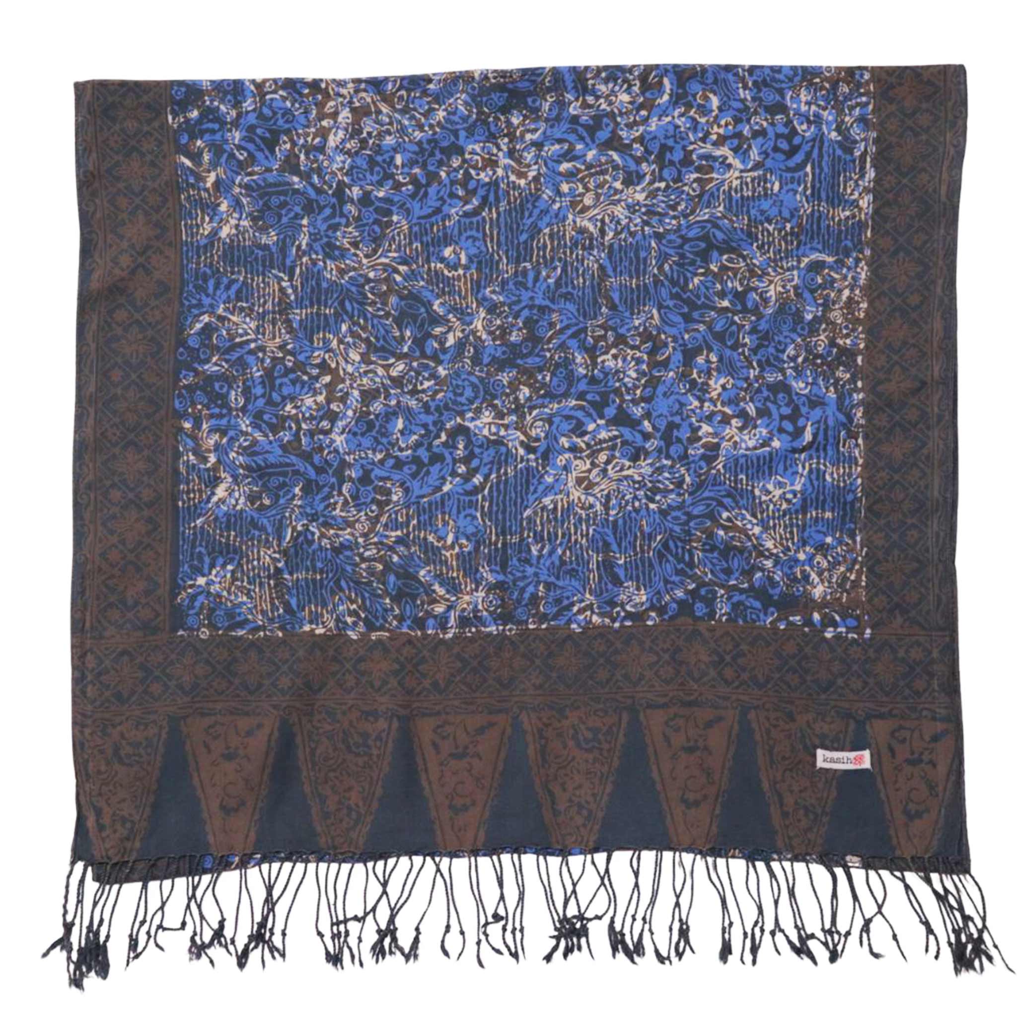 Handmade Batik Scarf - 100% Soft Cotton - Butterfly Brown
