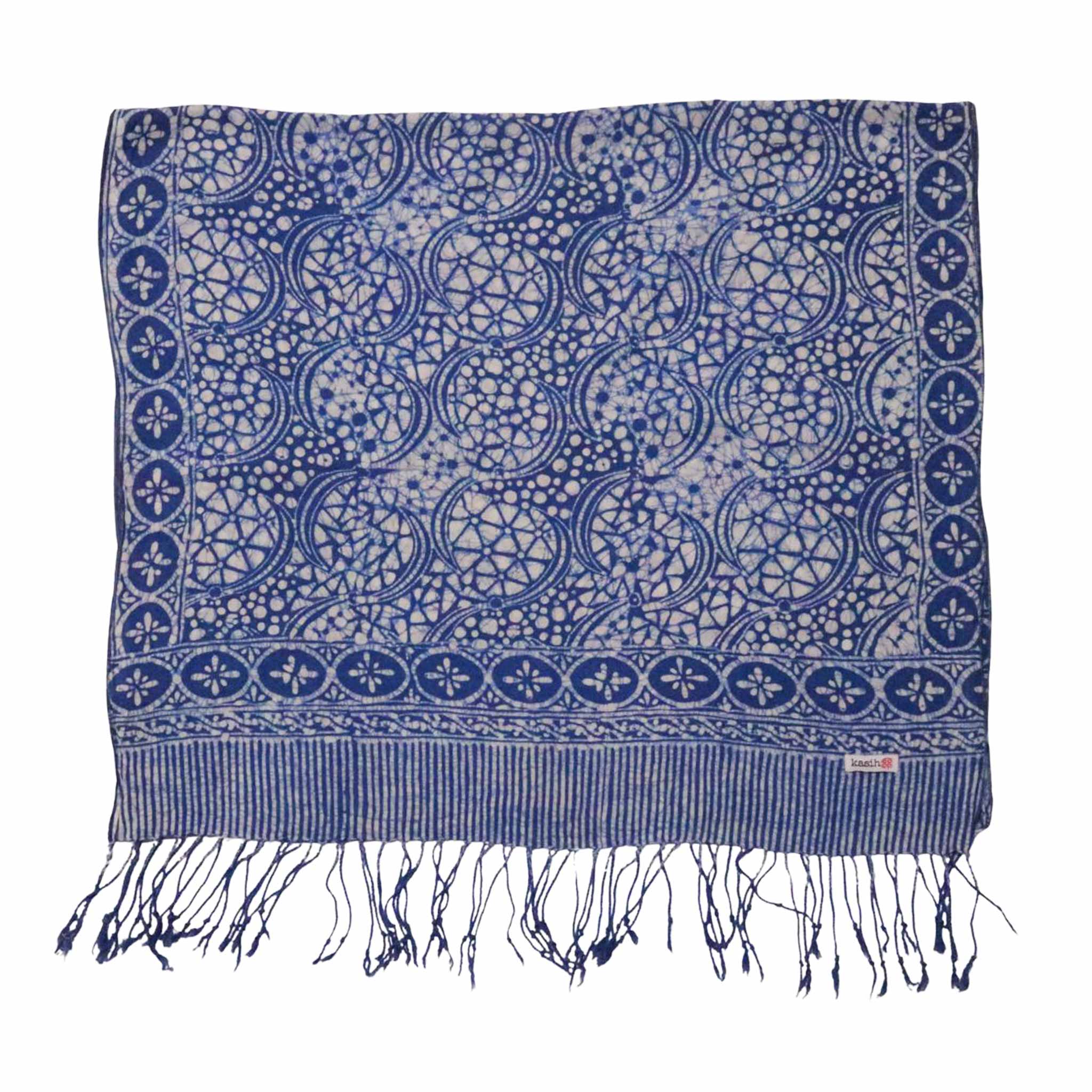 Handmade Batik Scarf - Cotton Fabric - Stone