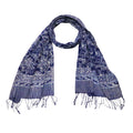 Handmade Batik Scarf - Cotton - Wings, Blue