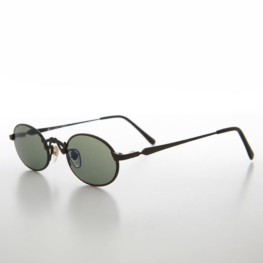 Small Oval Victorian Steampunk 90s Sunglass - Leon