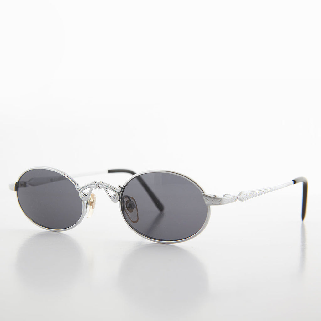 Small Oval Victorian Steampunk 90s Sunglass - Leon
