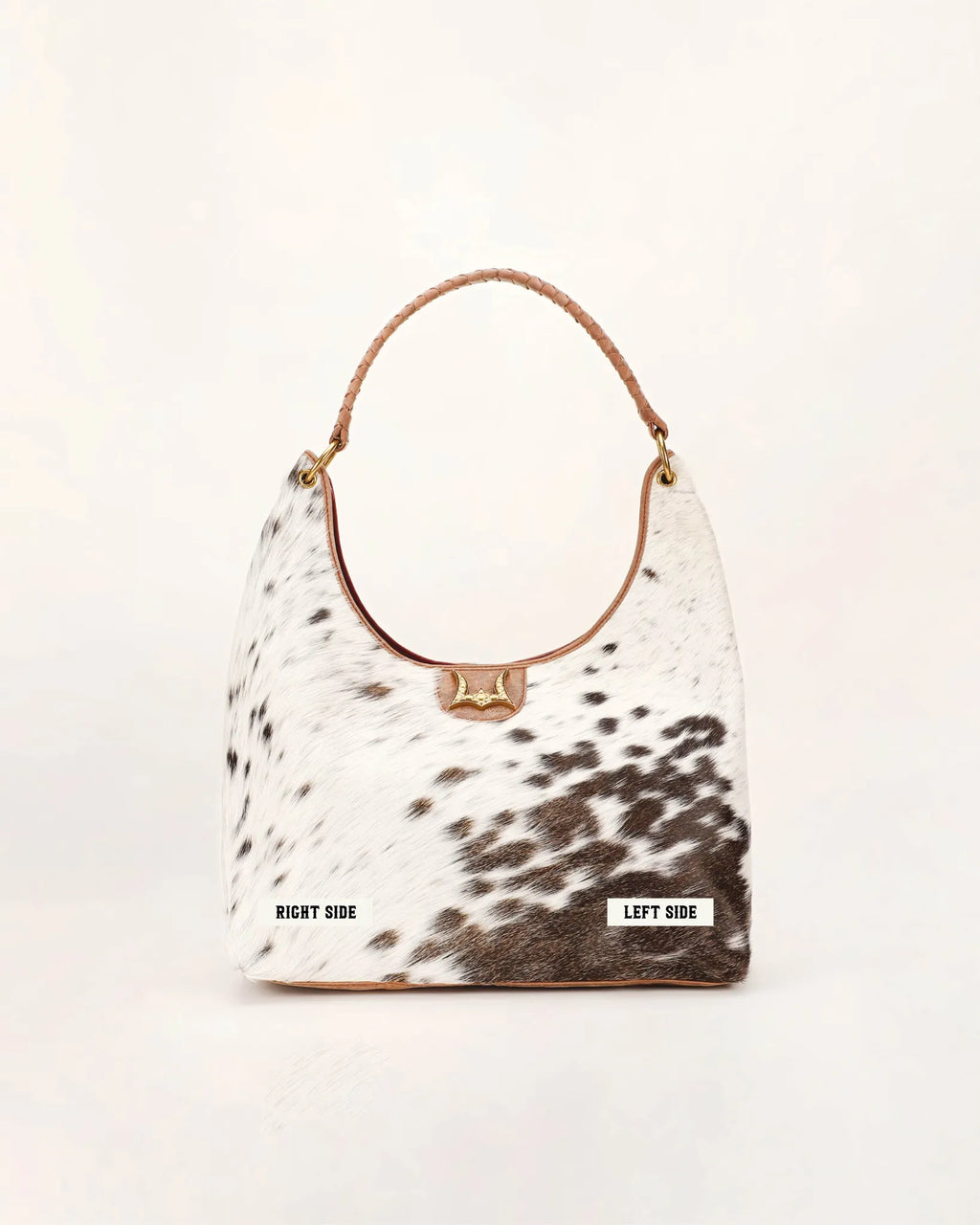 Loyal West LW Large Purse for Women with hairon leather and smooth calfskin with comfortable strap