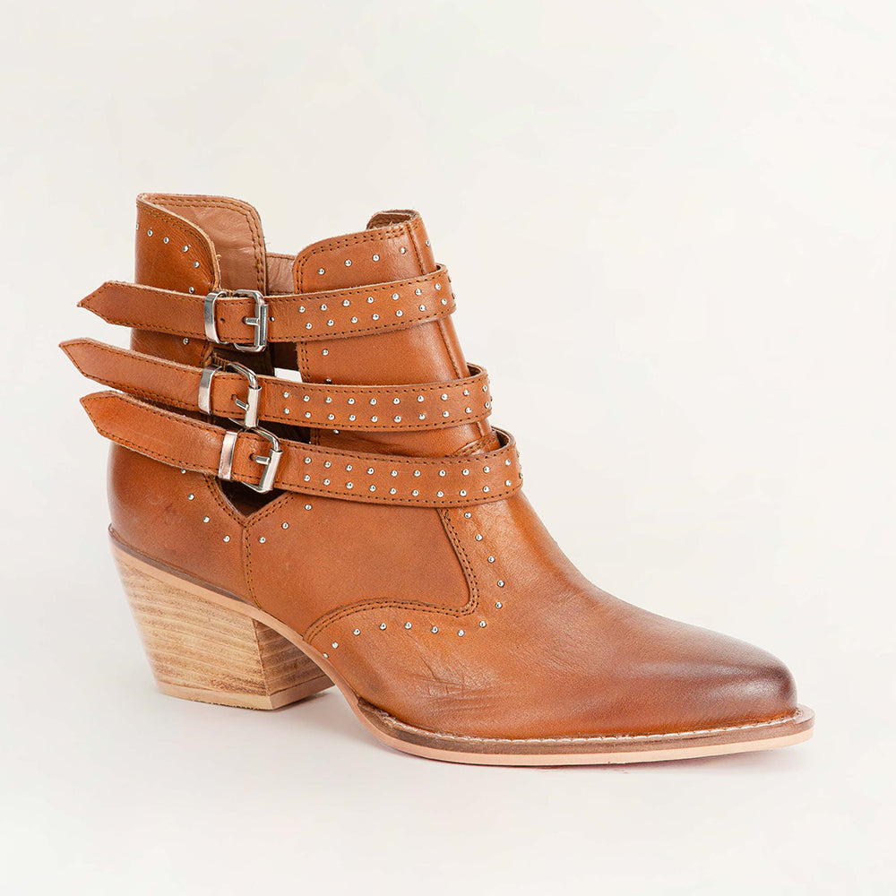 Loyal West Buckle In Ankle Booties & Calfskin