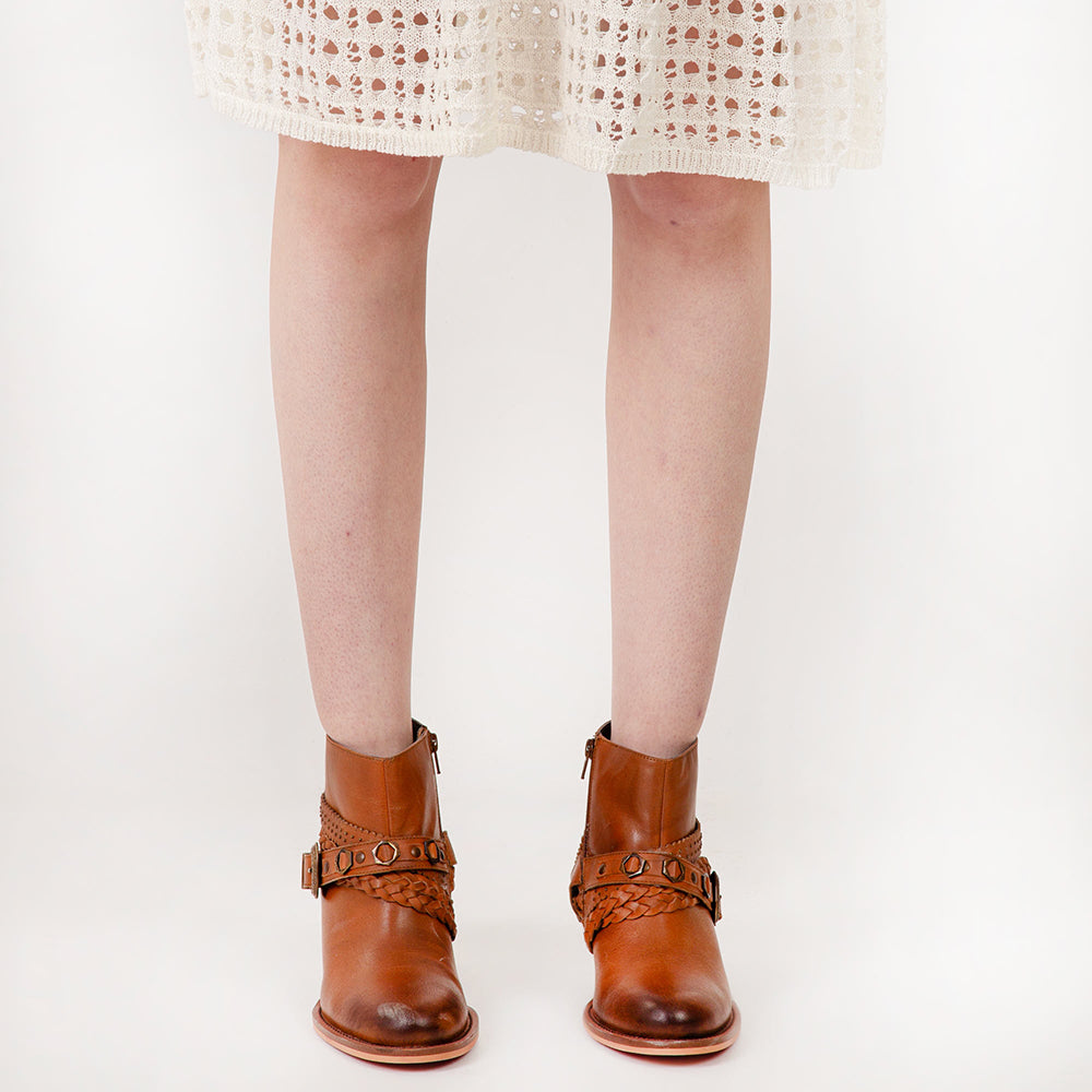 Loyal West Buckle In Ankle Booties & Calfskin