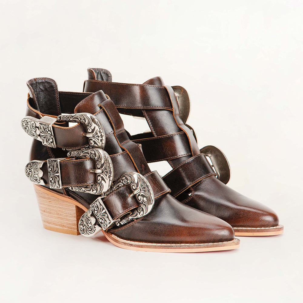 Loyal West Rodeo Ankle Bootie In Calfskin
