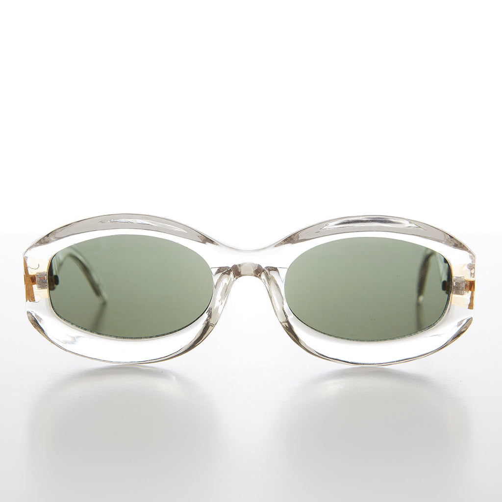 Thick Wide Frame with Chain Link Temples - Lyric