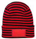 Los Angeles Beanie, H Stitch Beanie, Black and Red RoRo