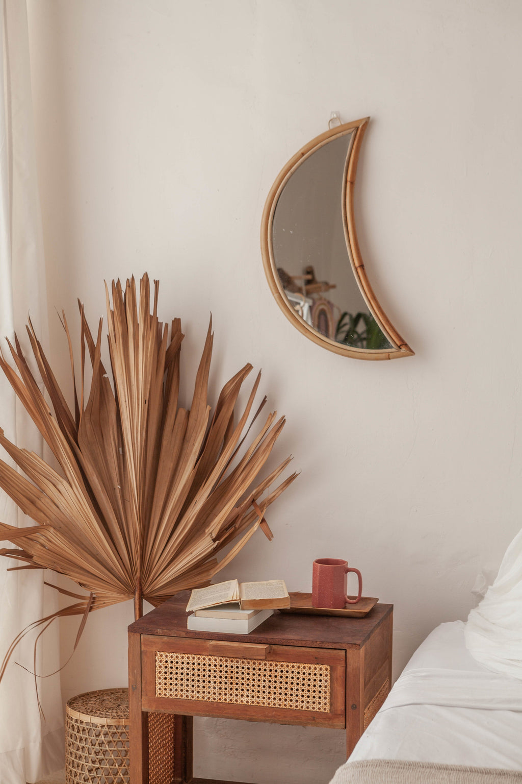 Luna Rattan Mirror