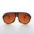 Very 80s Aviator Sunglass with Amber Lens - Martin