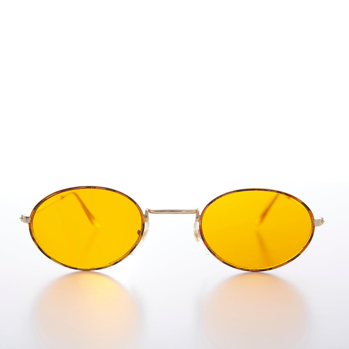 Oval Yellow Lens Vintage Sunglass - Mellow