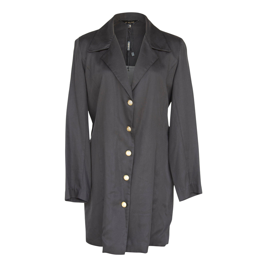 Grace Long Blazer Dress in Black – Women’s Tailored Blazer Dress
