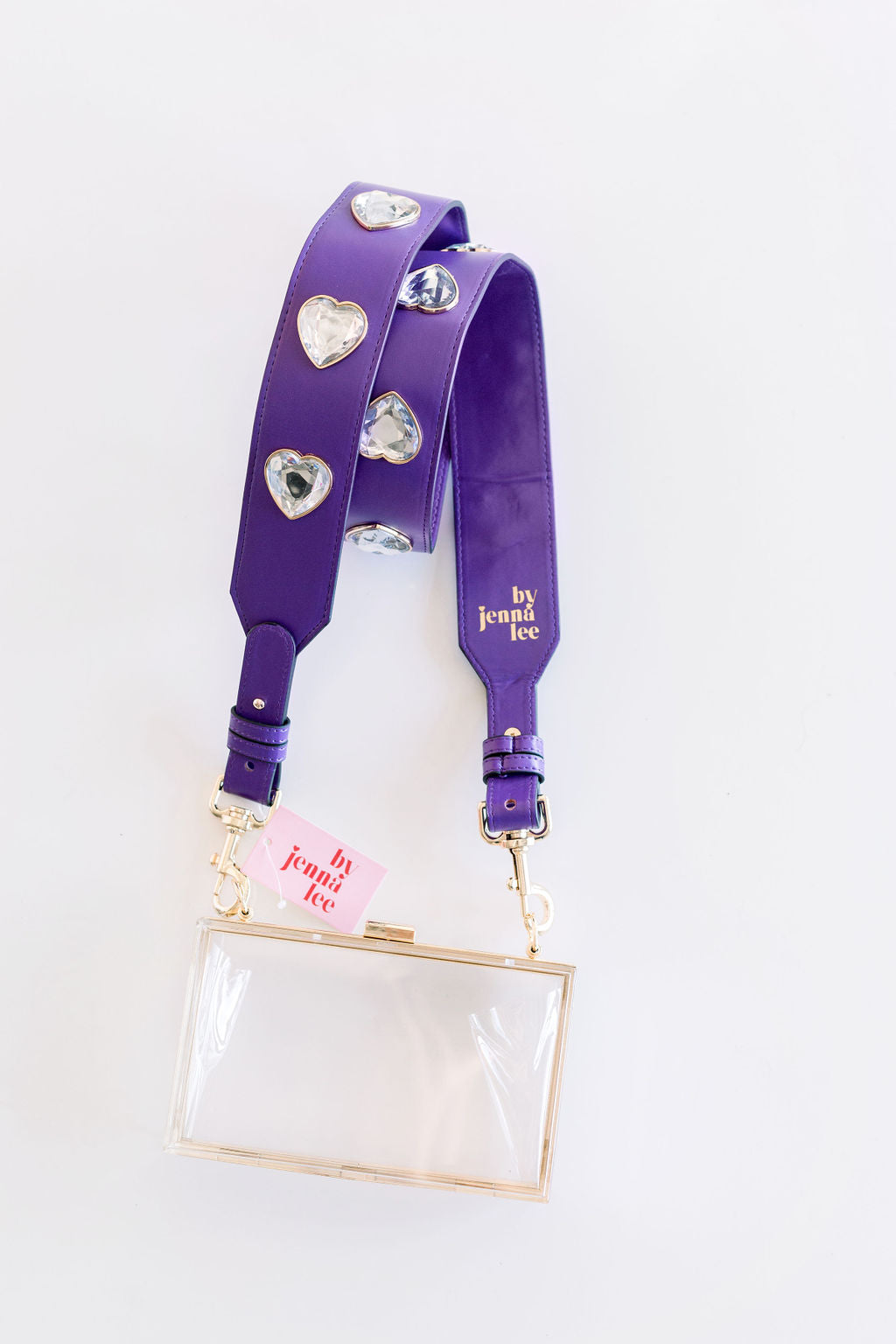 Crystal Heart Purse Strap