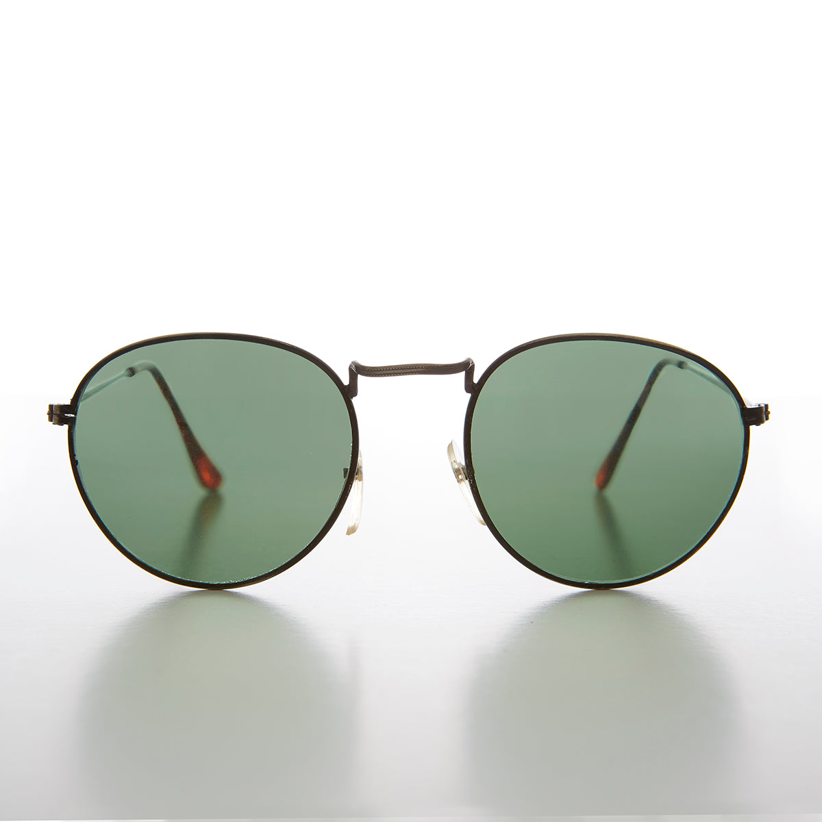 Simple Round Preppy Vintage Sunglass with Glass Lens - Miller