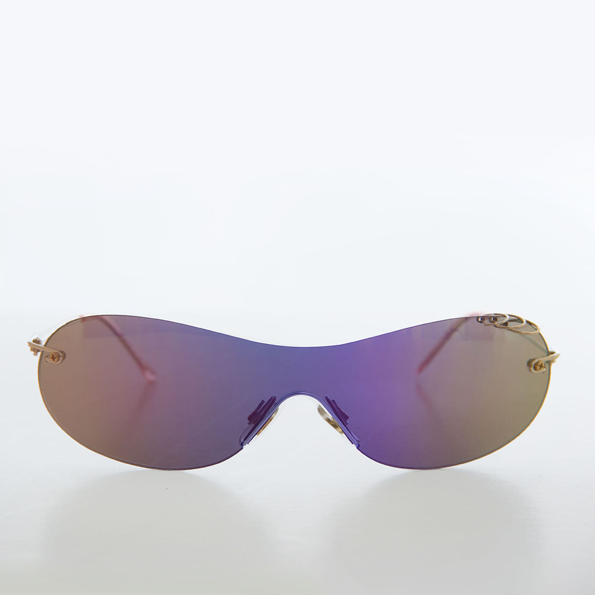 Mono Lens Vintage Sunglasses with Piercing - Monte