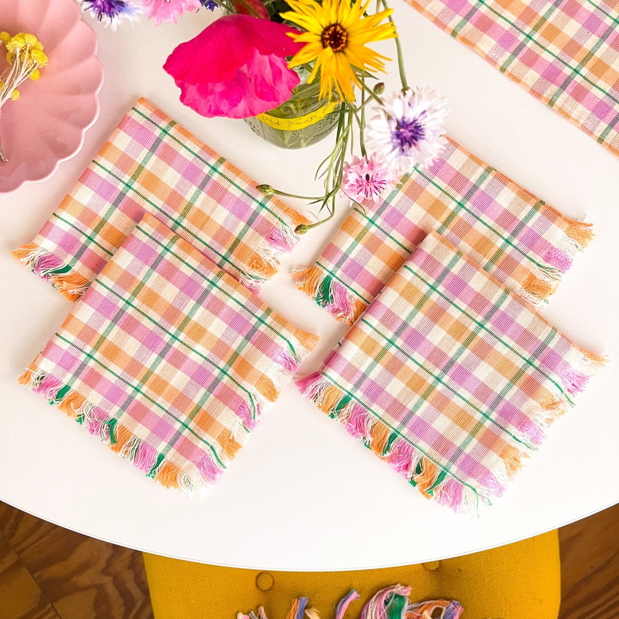 Marguerite Plaid Party Napkins