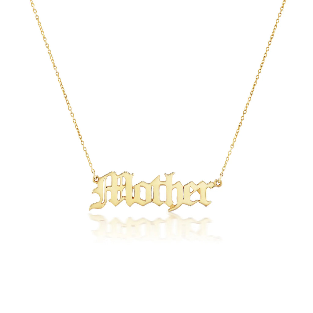“Mother” Nameplate Necklace