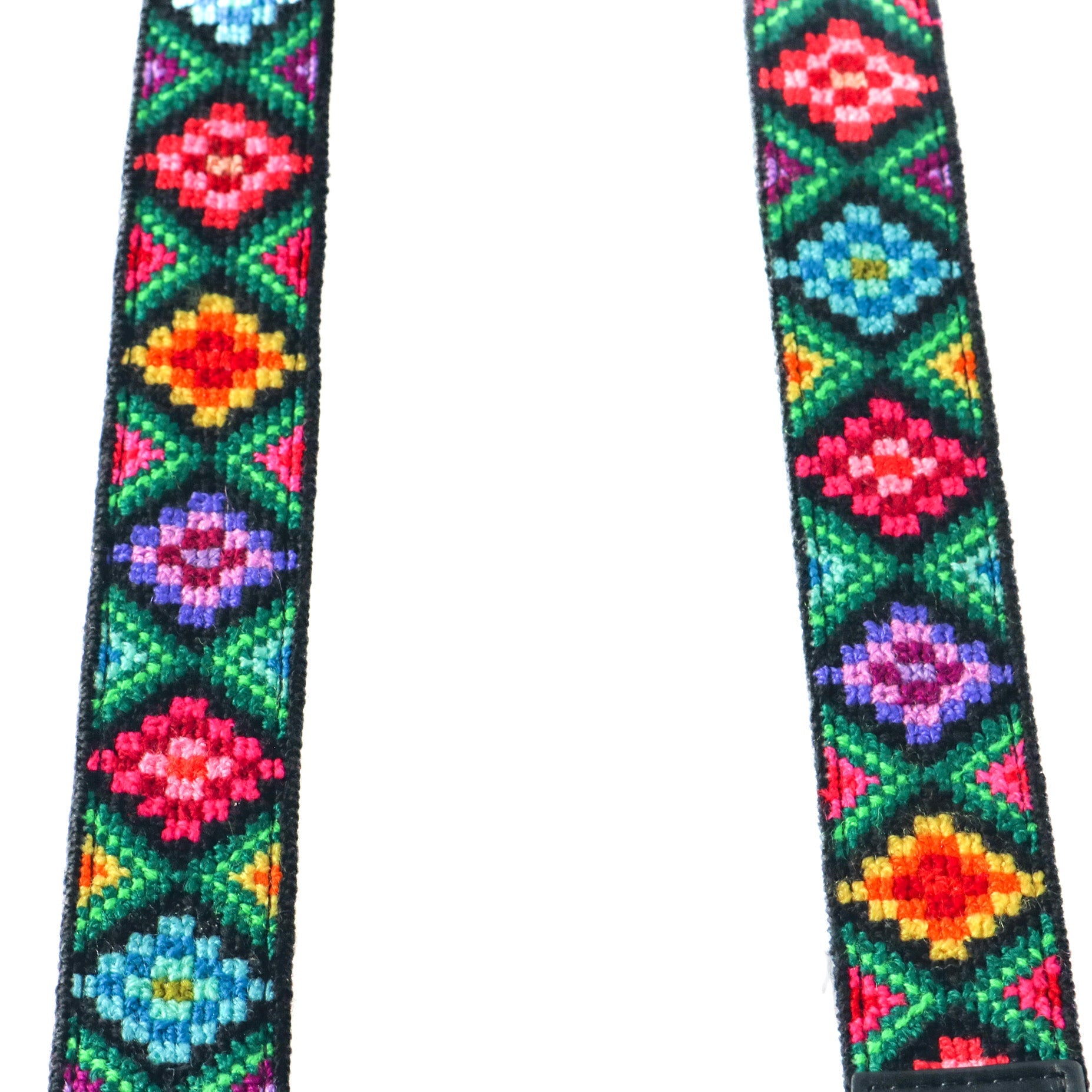 Mai Woven Bag Strap - Multi with Leather