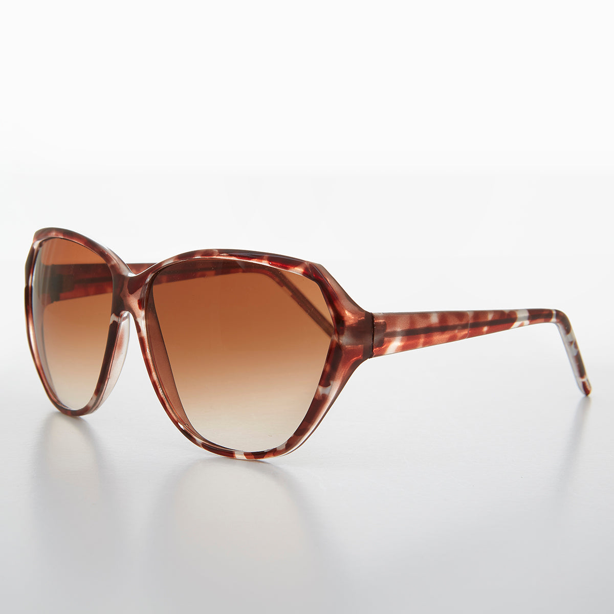 Round Oversized Colorful Butterfly Vintage Sunglass - Nessa