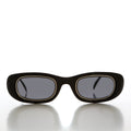 Metal Inlay Rectangular Vintage Sunglasses - Neville
