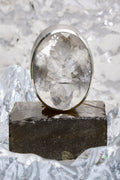 Oval Colossus Ring in Striated Crystal (Silver) SHIPS IN FEBRUARY