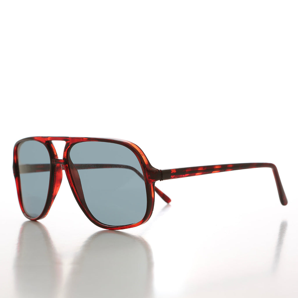 80s Square Aviator Polarized Glass Lens - Nielsen