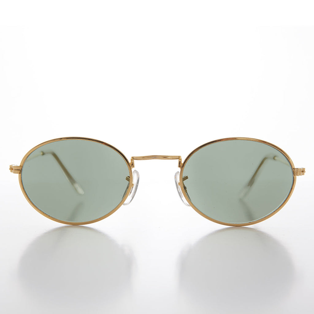 Oval Metallic Frame Vintage 90s Sunglass -Norris