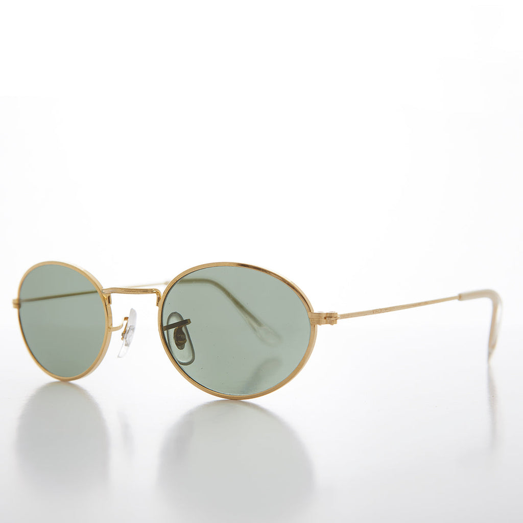 Oval Metallic Frame Vintage 90s Sunglass -Norris