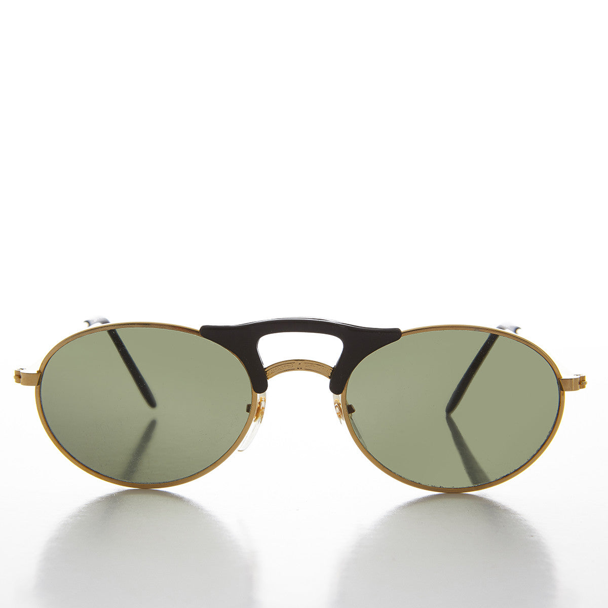 Small Oval Combination Frame Vintage Sunglasses - Orpheus