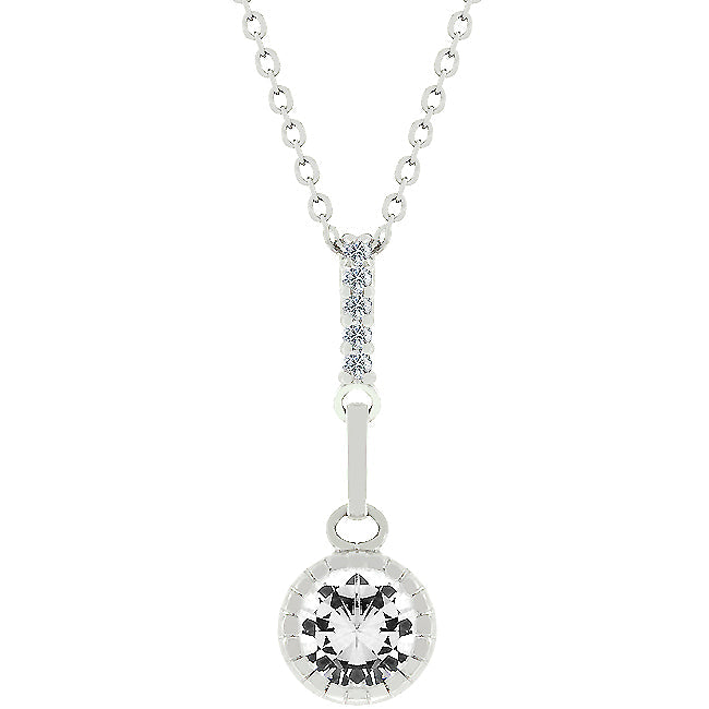Avera Minimalist Teardrop Pendant Necklace in Sterling Silver