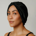 Organic Silk Hair Bonnet Onyx Black