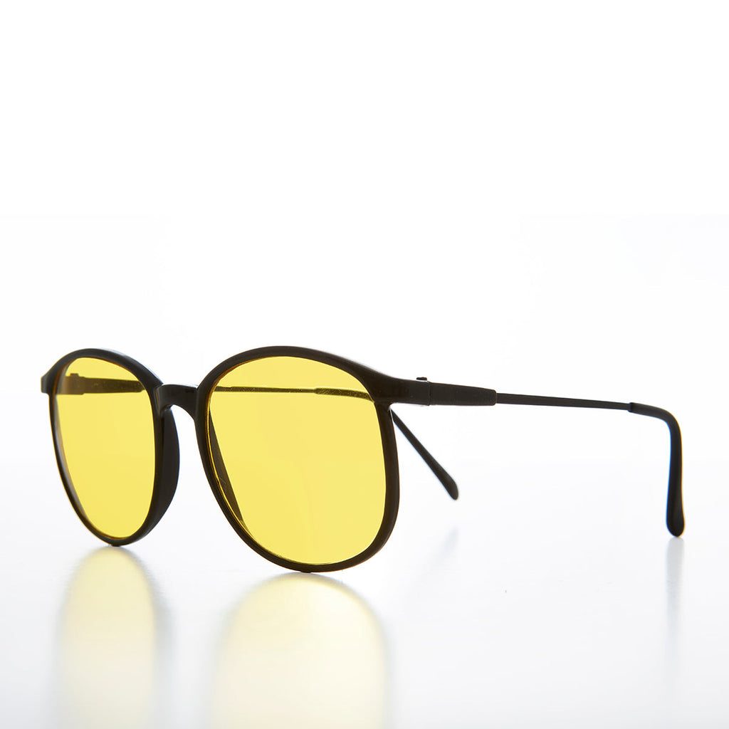 Yellow Lens Large Schoolboy Vintage Sunglass - PJ