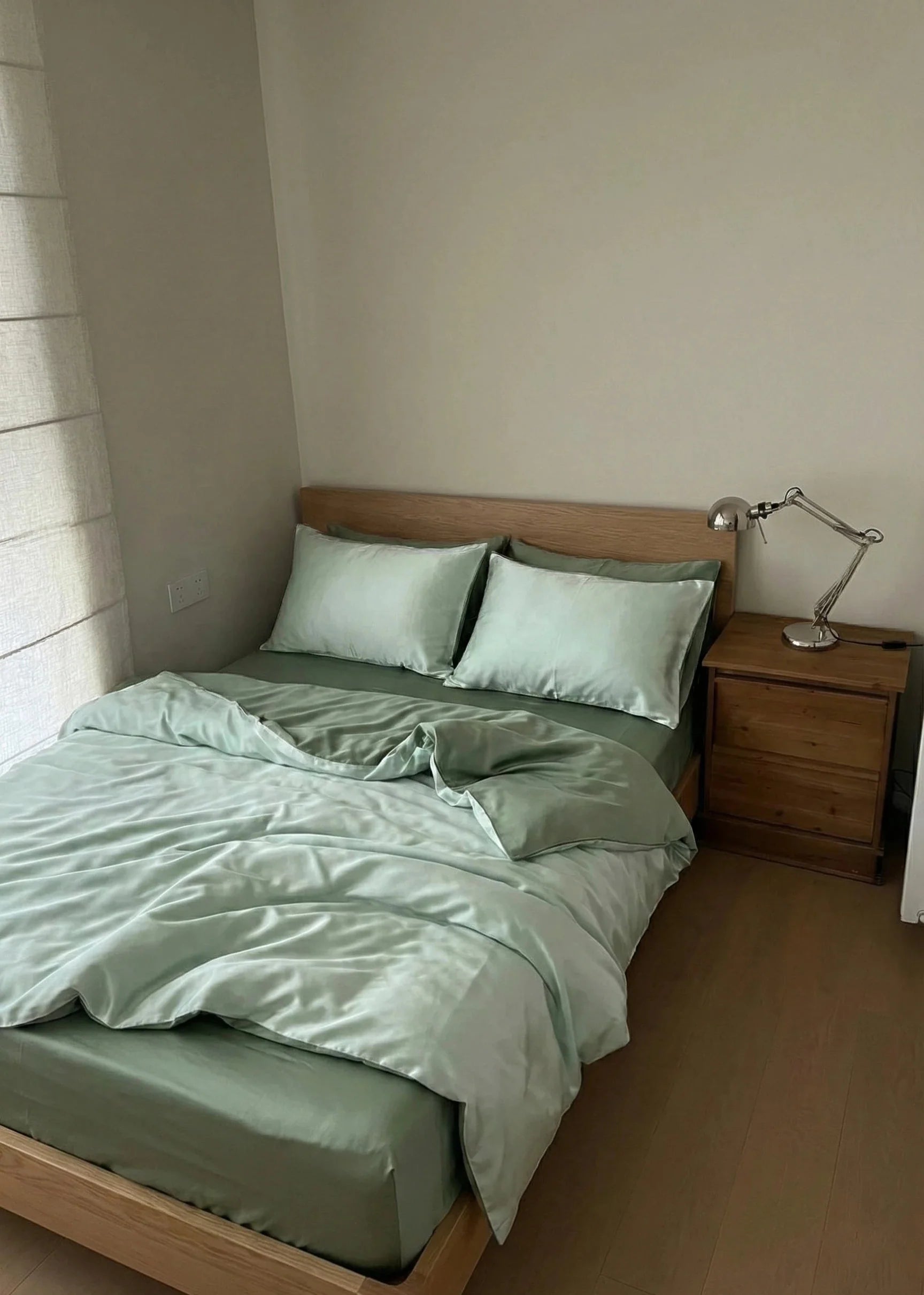 Adeline Pastel Silky Cooling TENCEL™ Bedding Set / Green