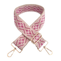 Pink Medallion Bag Strap - Gold Hardware