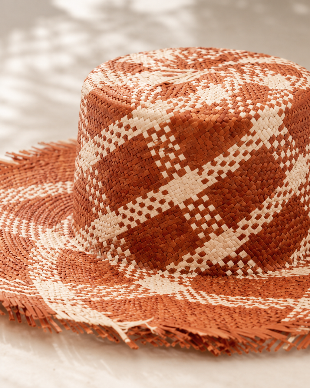 Plaid Patterned Sun Hat