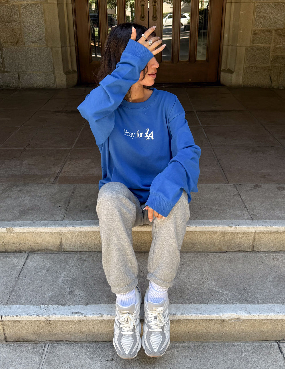 Pray for Los Angeles LS Heavyweight Tee