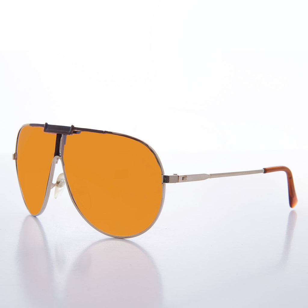 Gold Racer Aviator Sunglasses - Derek