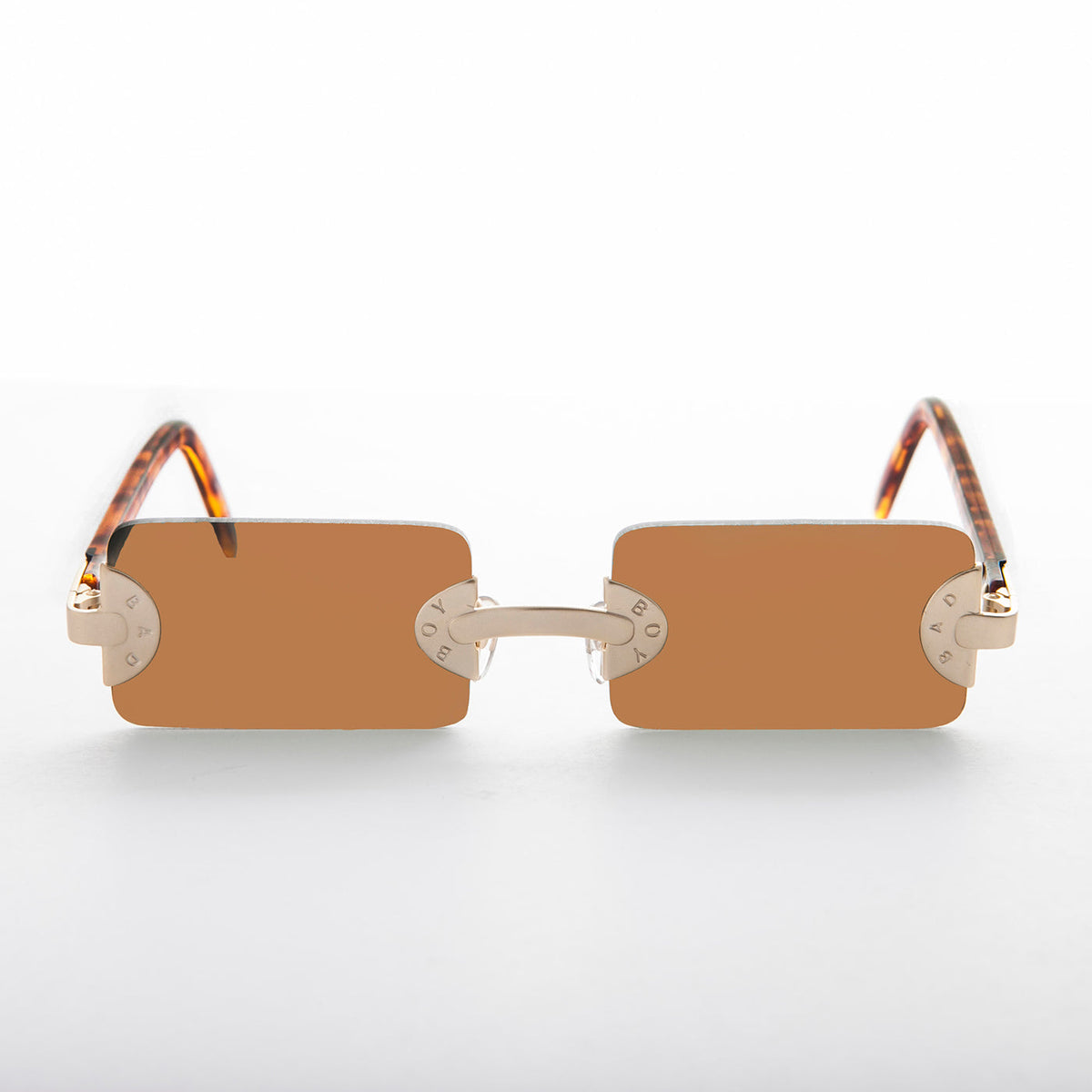 90s Vintage Rare Rectangle Rimless Punk Goth Sunglass - Rebel 2
