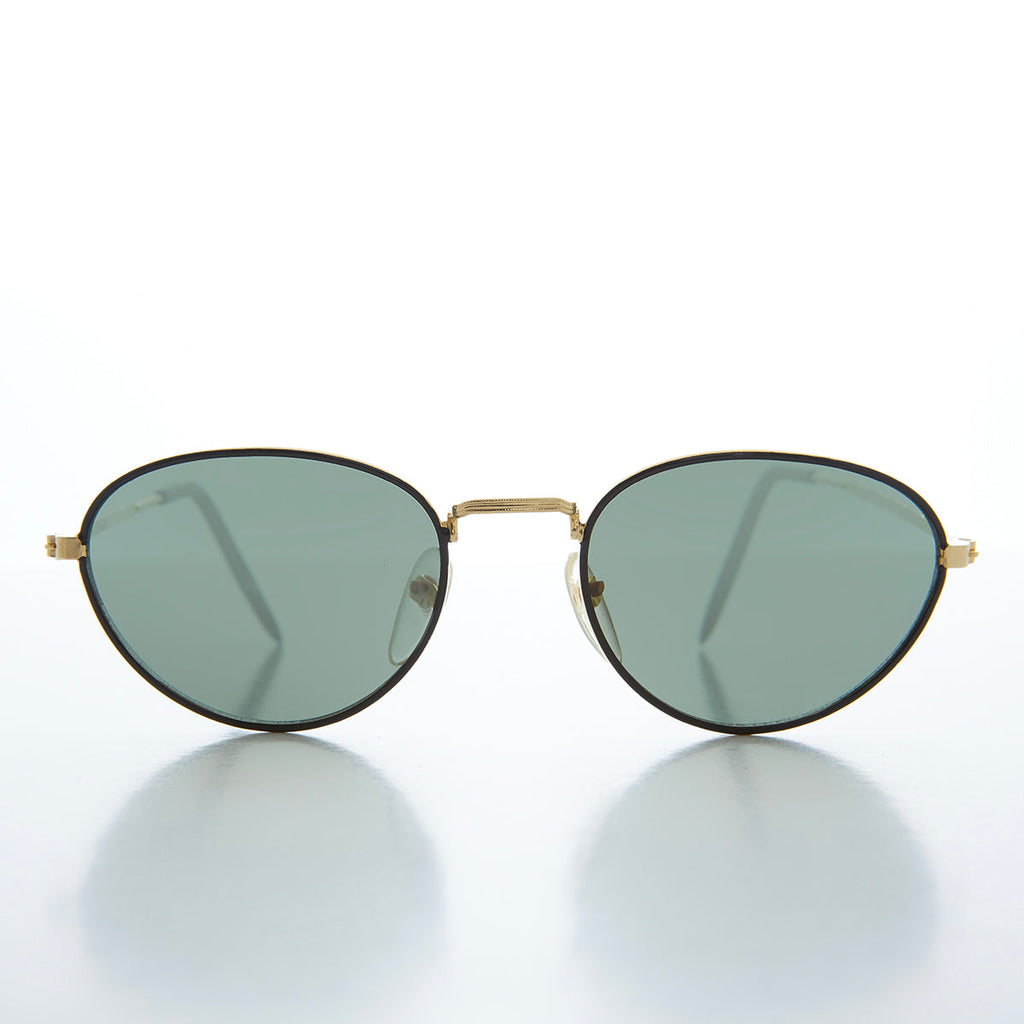 Oval Gold Vintage Sunglasses - Reggie